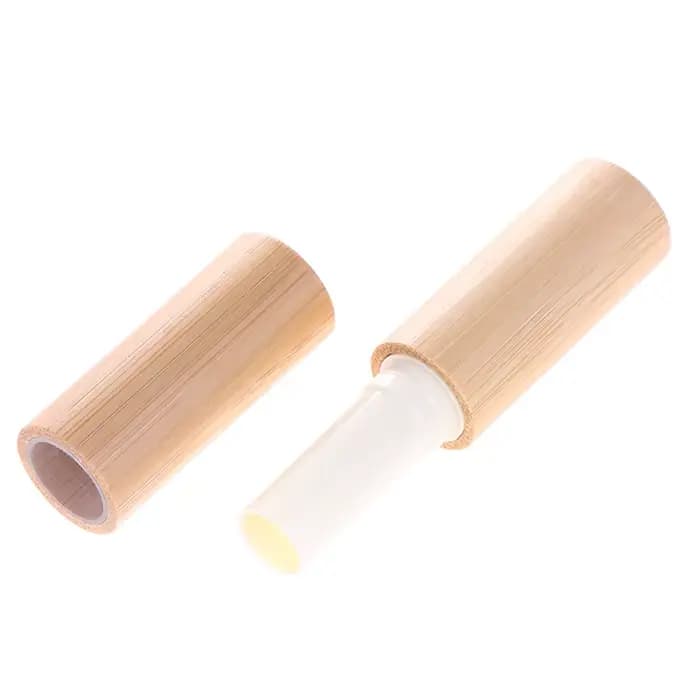 1 pièces 2.8g bricolage vide bambou brillant à lèvres conteneur