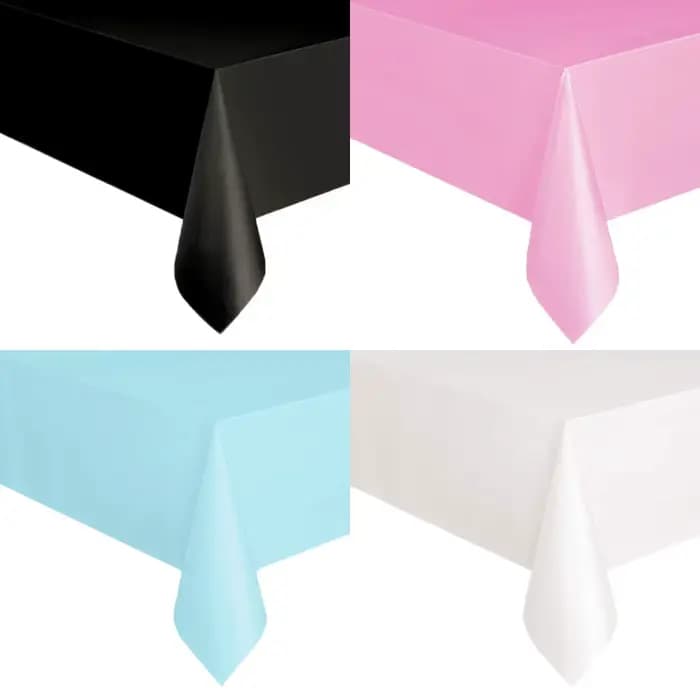 Nappe jetable blanc noir rose or couverture de Table en plastique anniversaire mariage nappe fête Table à manger décoration faveur