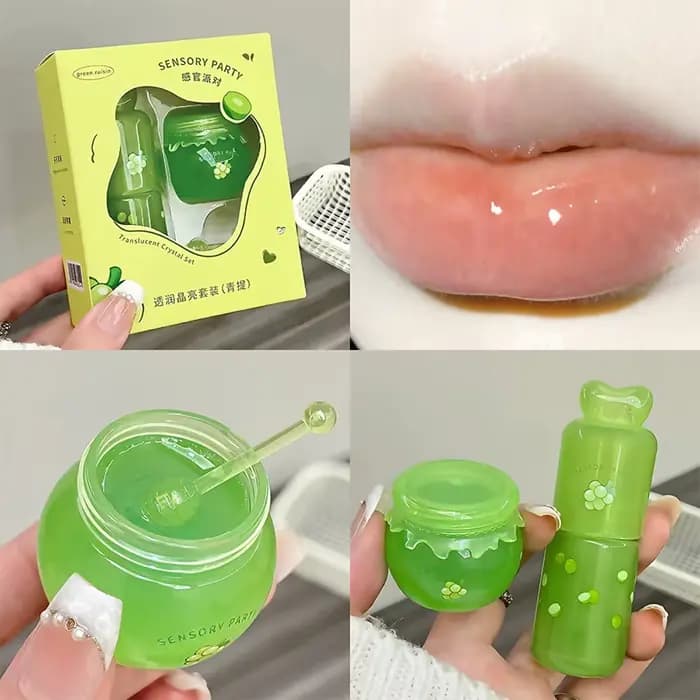 Coffret Baume et Huile Hydratants à la Fraise pour des Lèvres Douces et Apaisées – Soin