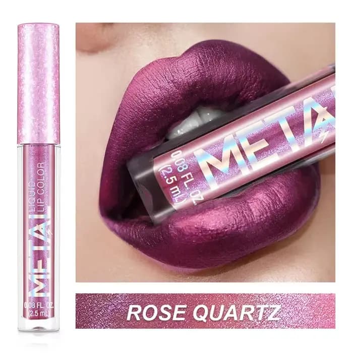 Rouge à lèvres liquide à paillettes métalliques