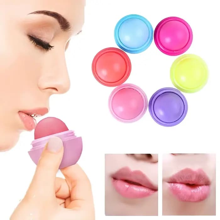 Baume à lèvres mignon en forme de boule – Plomb à lèvres hydratant