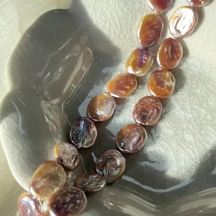 Perles baroques d'eau douce naturelles, 14x16mm, carrées, Orange, pour bricolage, femmes et hommes, colliers, Bracelets, accessoires de fabrication de bijoux