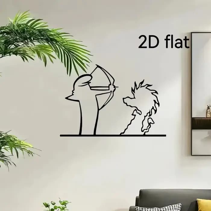 La Linea – autocollant mural d'art au trait minimaliste pour pare-chocs et fenêtre de voiture, avec personnage de dessin animé, décoration de maison et de voiture, nouvelle collection