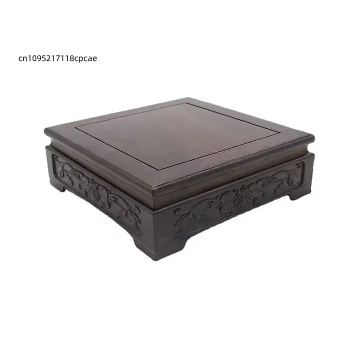 Socle en bois massif pour vase, cristal, pierre et objets de collection, support de présentation carré en bois pour la décoration de la maison