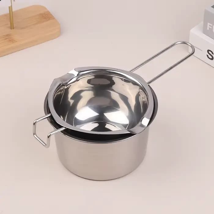 Nouveau【Pot à cire pour faire fondre les bougies avec pot en acier inoxydable pour faire fondre le chocolat, les bonbons, la cire de bougie, kit de fabrication de savon】