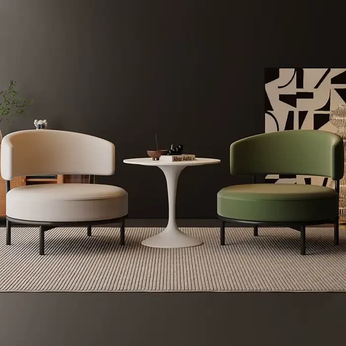 Fauteuils de salon vert Cuddle, chaises de bureau jaunes confortables, canapé de bureau paresseux, fauteuils de salon modernes, meubles colorés