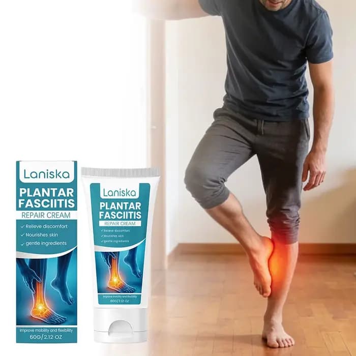 Baume Crème Apaisant pour Fasciite Plantaire 60g, Soulage les Gonflements des Pieds, les Douleurs Musculaires et l'Inconfort, Nourrissant, Pommade Anti-douleur