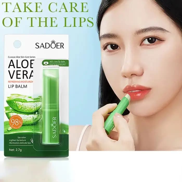 Baume à lèvres réparateur hydratant rafraîchissant à l'aloe vera et aux vitamines