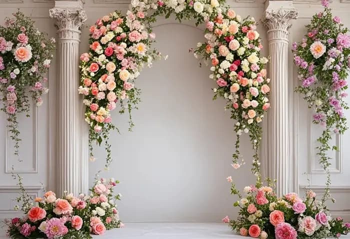 Arrière-plan de photographie de mariage pour filles, classique, violet, avec nœud Floral, pour spectacle de maternité, anniversaire, accessoires de Studio Photo