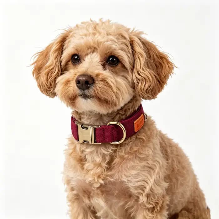 Collier pour animaux de compagnie rouge avec boucle en alliage, doublure confortable en matériau de plongée, sangle tissée durable, ne laisse aucune trace sur la fourrure, pour chiens de petite à moye