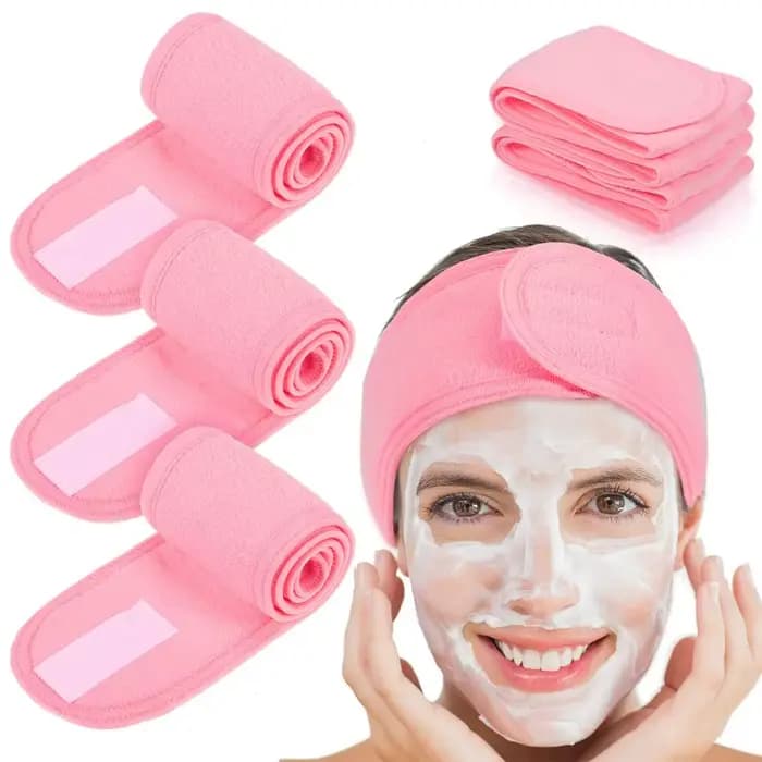 Bandeau spa pour femme |   Bande élastique pour cheveux en flanelle |   Parfait pour les soins de la peau, la douche, le yoga et le sport