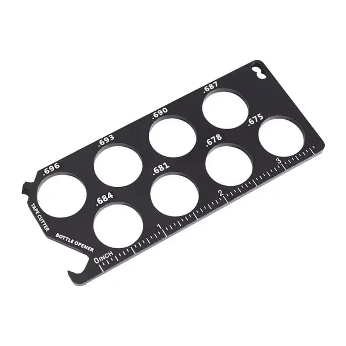 Calibre de taille pour balle de Paintball 0.68 ", rouge, noir ou bleu