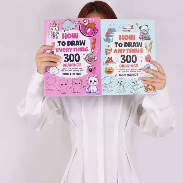 Comment dessiner tout : 300 dessins de trucs mignons, animaux, nourriture, cadeaux et autres choses incroyables |   Livre pour adultes