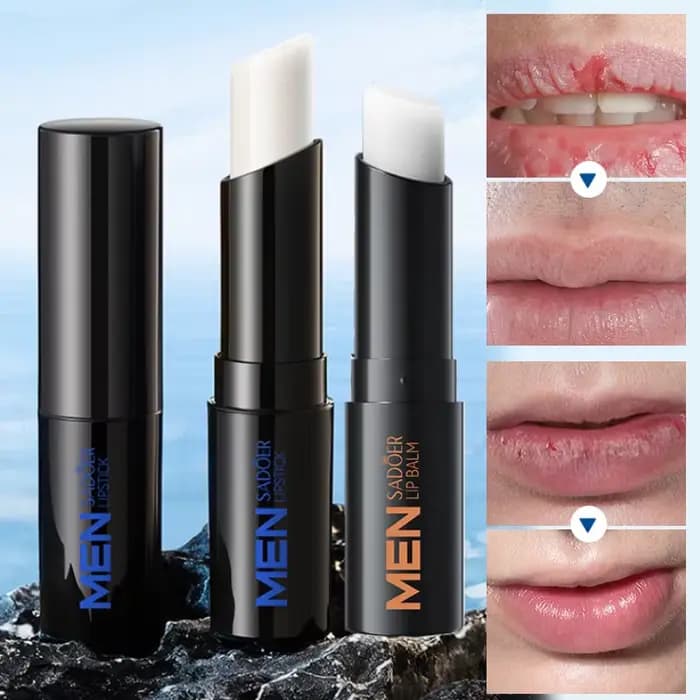 SADOER baume à lèvres vaseline d'herbe de requin pour hommes pour l'automne et l'hiver pour améliorer la sécheresse
