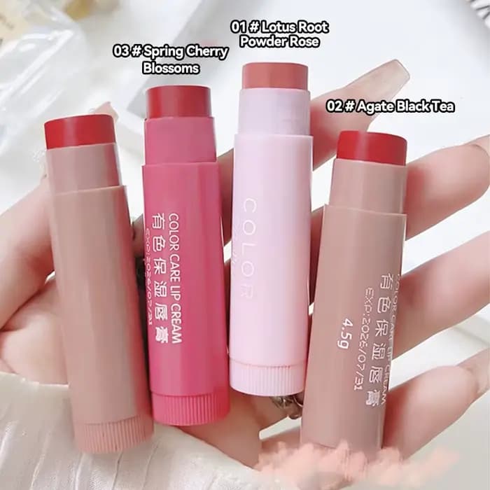 HAIPINK Ensemble de 3 baumes à lèvres hydratants teintés – Hydratant