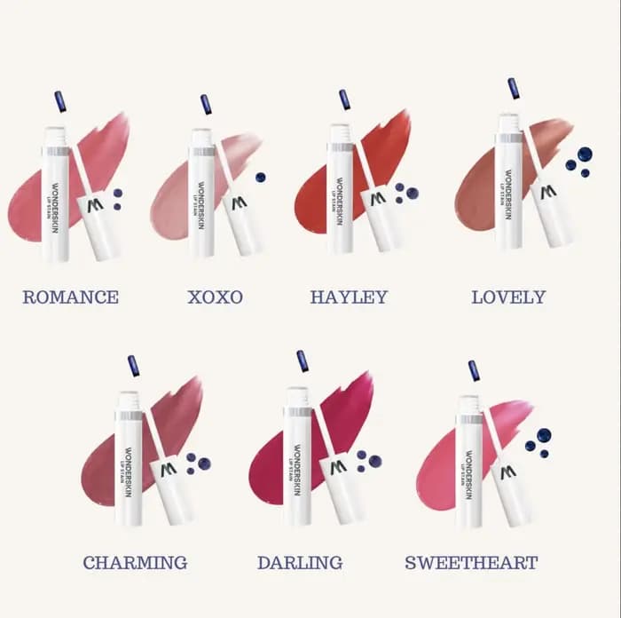 4ml Original Tear Lip Glaze Wonderskin Wonder Blading Lip Dyeing Mask XOXO ROMANCE LOVELY CHARMING WHIMSICAL DIVINE Baume à lèvres mat