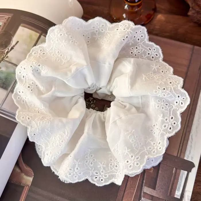 Grand accessoire pour cheveux avec nœud en dentelle rouge et blanc pour petite amie – Parfait pour les cadeaux et les styles élégants.