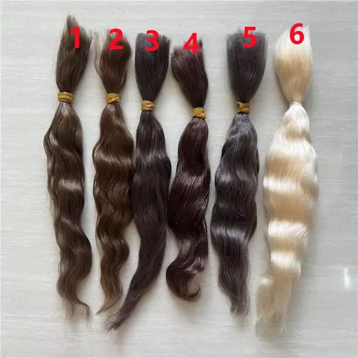 Dernier Mohair pur pour poupée Reborn/poupée BJD marron thé doré marron 6 couleurs poupée Reborn accessoire de poupée Mohair enraciné à la main