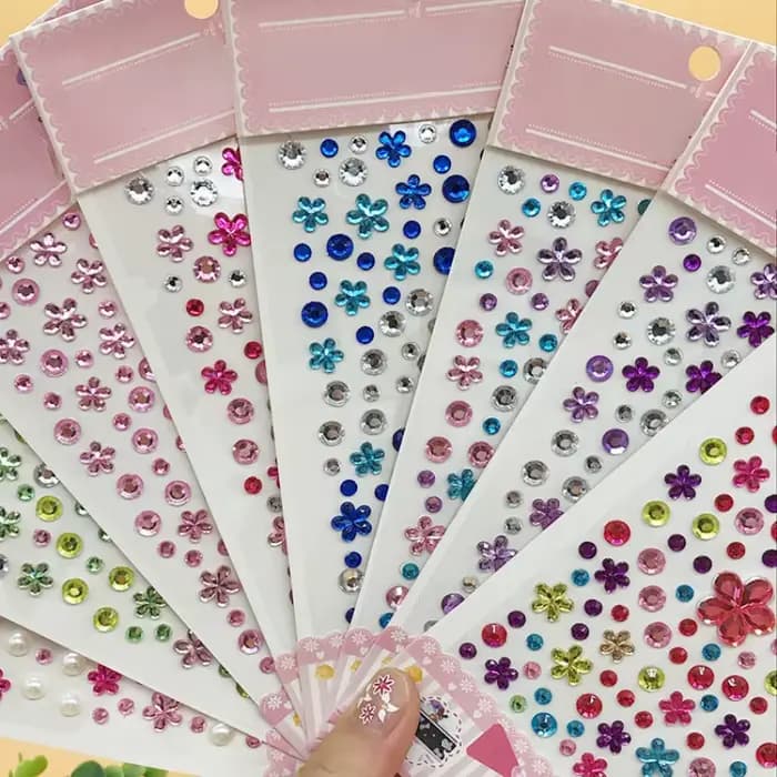 Nouveaux autocollants sur le visage strass maquillage brillant