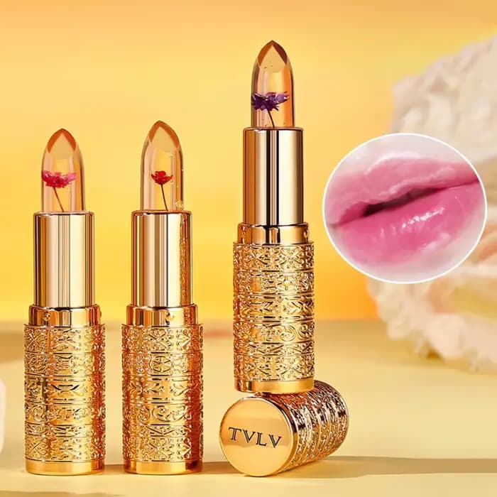Le rouge à lèvres pétale qui change de couleur cristal pour les femmes hydrate le baume