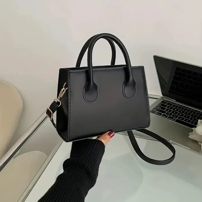 Sac à main carré tendance pour femme, mini sac bandoulière simple, sac à bandoulière minimaliste à poignée supérieure, sac de créateur de couleur unie
