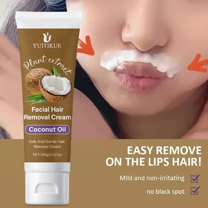 Le baume épilation à l'huile de coco 100g est doux et non irritant, adapté aux aisselles, aux lèvres, aux bras, aux jambes et aux zones intimes, avec