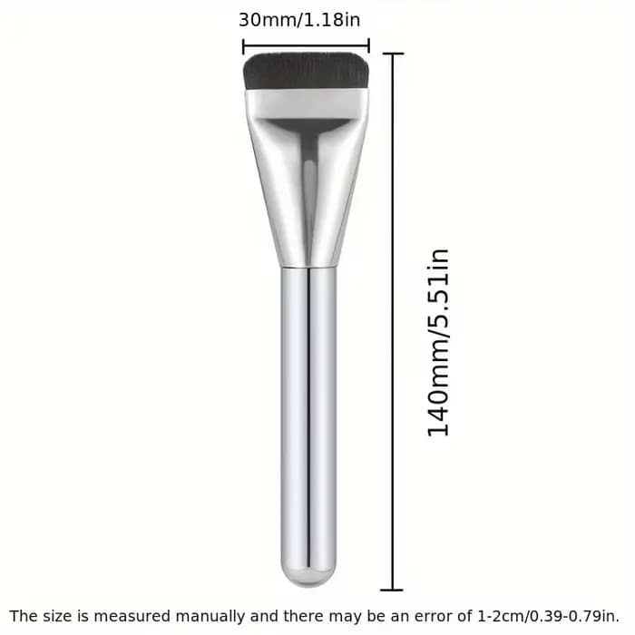 Brosse de fond de teint ovale en poils de Nylon Ultra-fins et hypoallergéniques