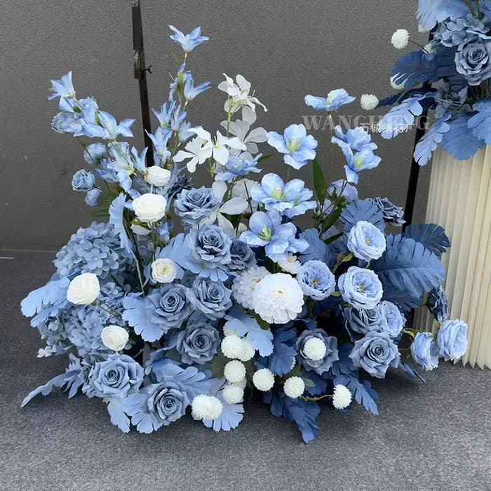 Décoration florale ronde en soie pour mariage, allée de cérémonie, fête de fiançailles, Noël, jardin