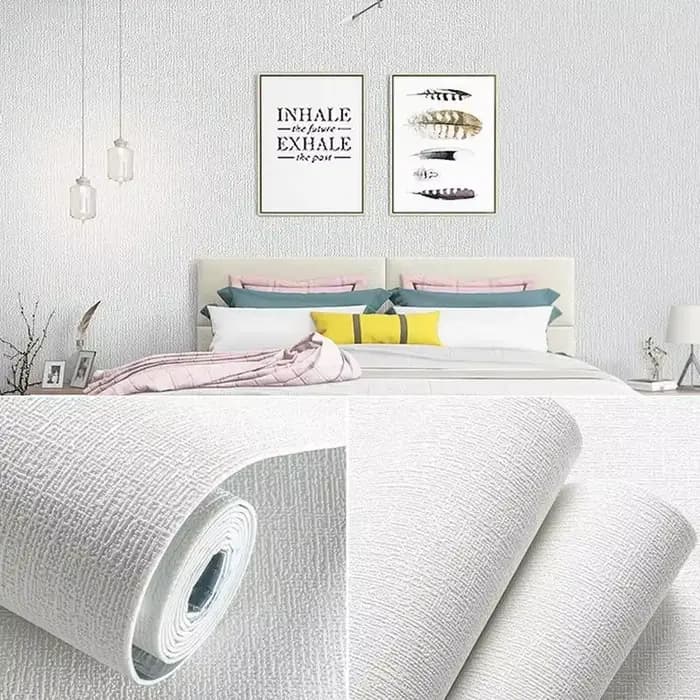 Panneau mural en mousse auto-adhésif en lin, largeur 50 cm, 3D, amovible, pour salon, chambre à coucher, PVC, imperméable, insonorisant