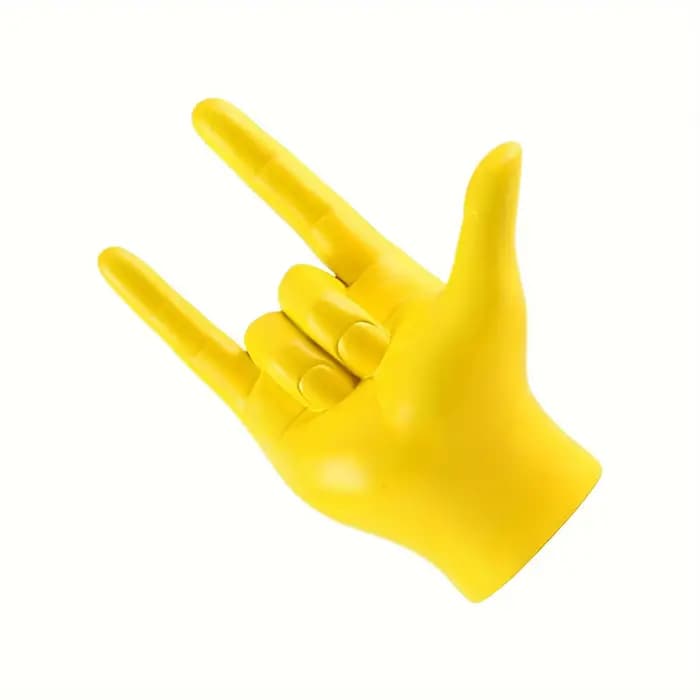 Sculpture en résine de main en forme de roche, geste d'amour, décoration d'art moderne pour intérieur, extérieur, maison, jardin, patio, célébrations et fêtes