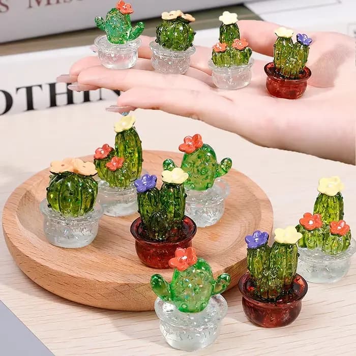 Simulation créative de plante quantique, décor transparent, décoration d'ordinateur de voiture charnue, ornements, artisanat décoratif, accessoires pour la maison