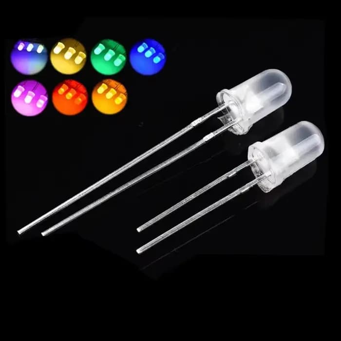 40 pièces LED 5MM rond diffusé rouge et vert/rouge et vert/rouge et jaune vert/rouge et jaune deux couleurs bicolore LED Diode