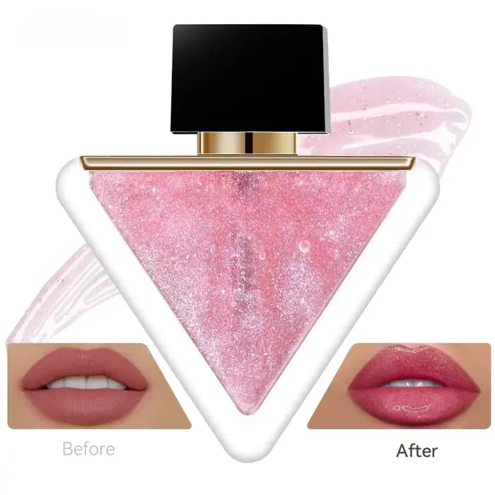 Gloss à lèvres transparent et translucide