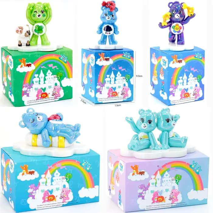 Figurines Care Bears 12 Signes du Zodiaque en Boîte Mystère, Jouet Mystère Ours de Dessin Animé, Figurine de Collection, Décoration de Bureau, Ornement, Cadeau pour Enfants et Fans
