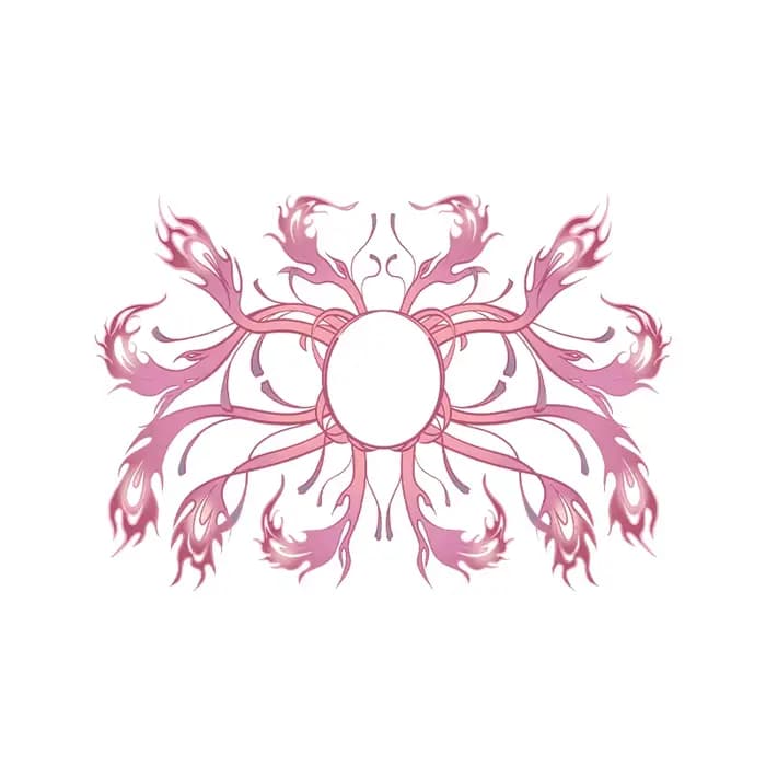 Autocollant temporaire au design sexy Plume de Flamme Rouge pour les hanches et l'abdomen