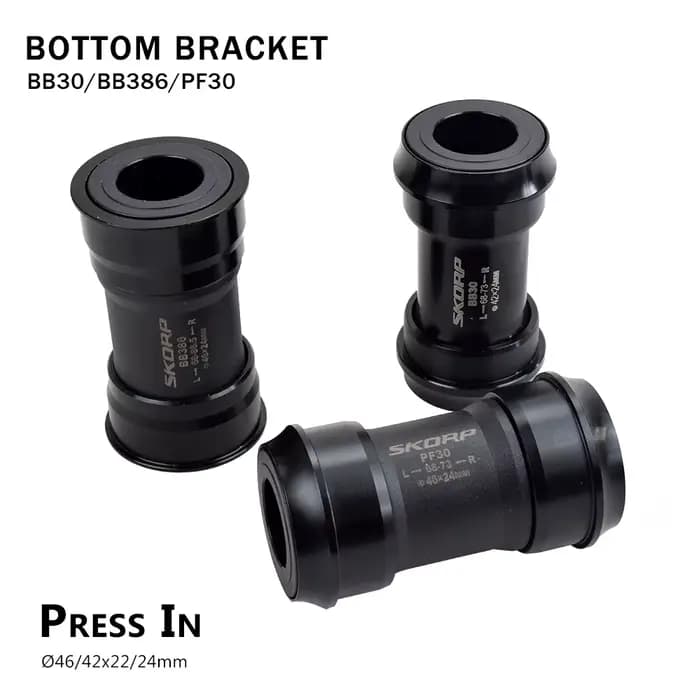 Support de pédalier en fibre de carbone pour vtt, pédalier, BB30, PF30, BB386, axe Central de pédalier, 46/42x24, 22mm