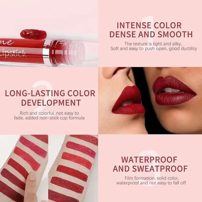 Rouge à lèvres velours sexy, étanche, longue durée, 256 liquide