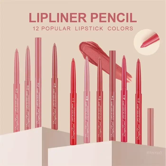 Crayon à lèvres imperméable à l'eau longue durée