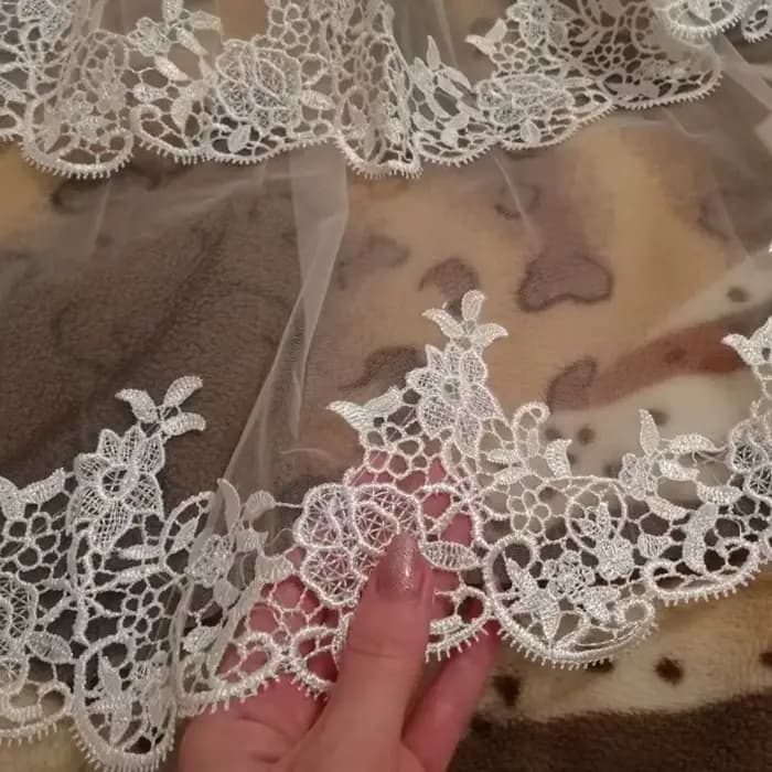 Voile de mariée élégant en dentelle à deux couches avec peigne, accessoires de mariage pour femmes, blanc ivoire, 2024