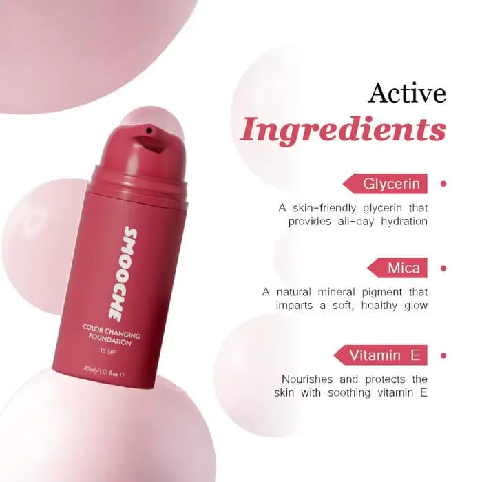 Fond de teint hydratant quotidien de 30 ml qui change de couleur