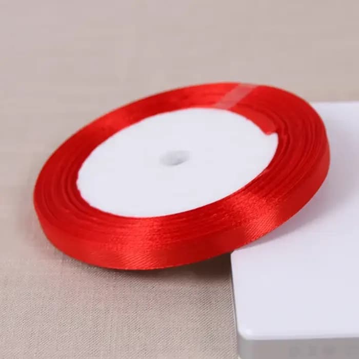 Rubans en Satin rouge, noël, Halloween, mariage, fête d'anniversaire, emballage cadeau, bricolage, matériel artisanal de couture, accessoires de Scrapbooking