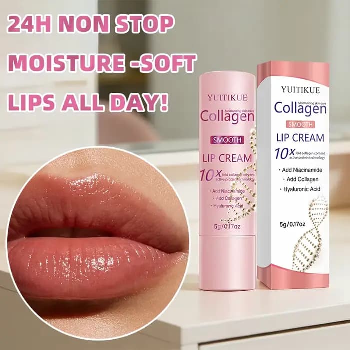 YUITIKUE Crème pour les lèvres au collagène 10X - Acide hyaluronique et niacinamide