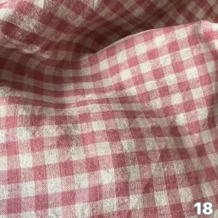 Tissu en lin pur délavé au sable, à petits carreaux jaunes, pour la confection de robes, pantalons et chemises de créateurs printemps-été, tissu respirant pour la couture