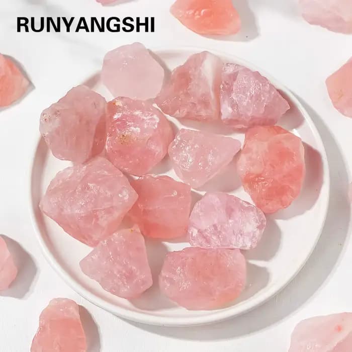 Quartz Rose naturel brut, 50 g/sac, pierre brute, Quartz Rose brut, non poli, décoration de jardin de maison, ornements