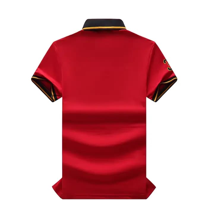 Polo Classique Rouge pour Homme, Broderie Tigre, Coton, Taille Européenne, Abonnés, Couture, Grande Taille, 7XL, Original Royal Casual Sports