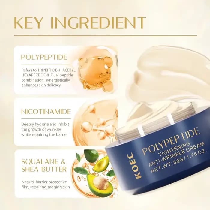 Crème raffermissante peptidique pour le visage, hydratante, Anti-vieillissement, crèmes blanchissantes