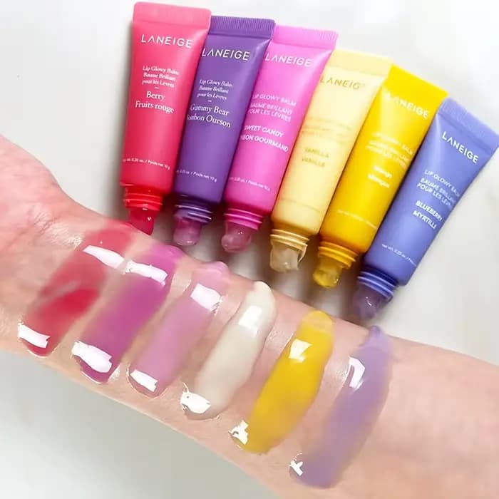 Baume à lèvres liquide cristallin Laneige Donut Lip Glaze avec applicateur en forme de pinceau