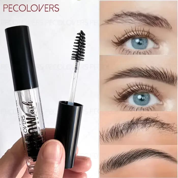 1 gel à sourcils avec brosse - Formule douce, léger et non collant, fixation forte, résistant à l'eau, adapté à tous les types de peau