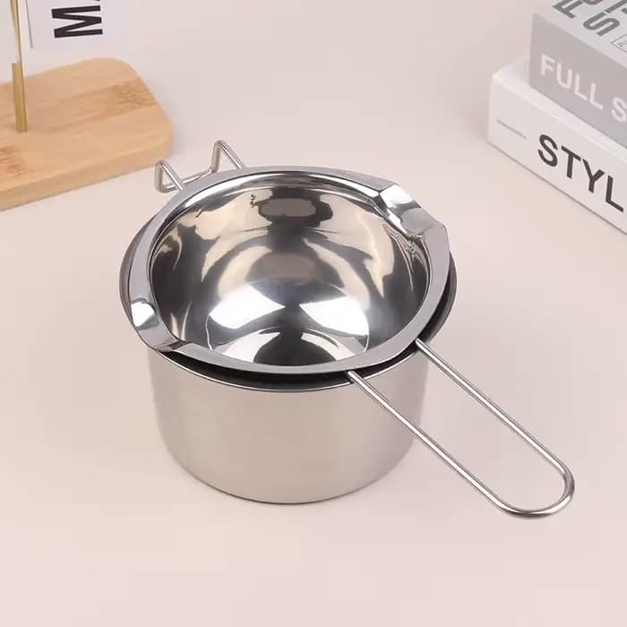 Nouveau【Pot à cire pour faire fondre les bougies avec pot en acier inoxydable pour faire fondre le chocolat, les bonbons, la cire de bougie, kit de fabrication de savon】