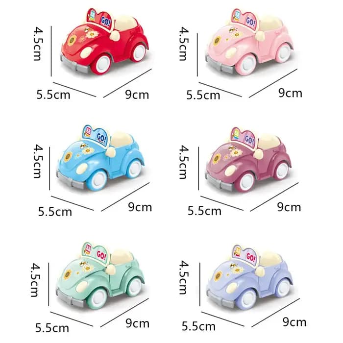 Mini forêt famille violet Q retirer voiture Convertible dessin animé meubles miniatures maison de poupée modèle ensemble jouet pour enfants cadeaux pour filles